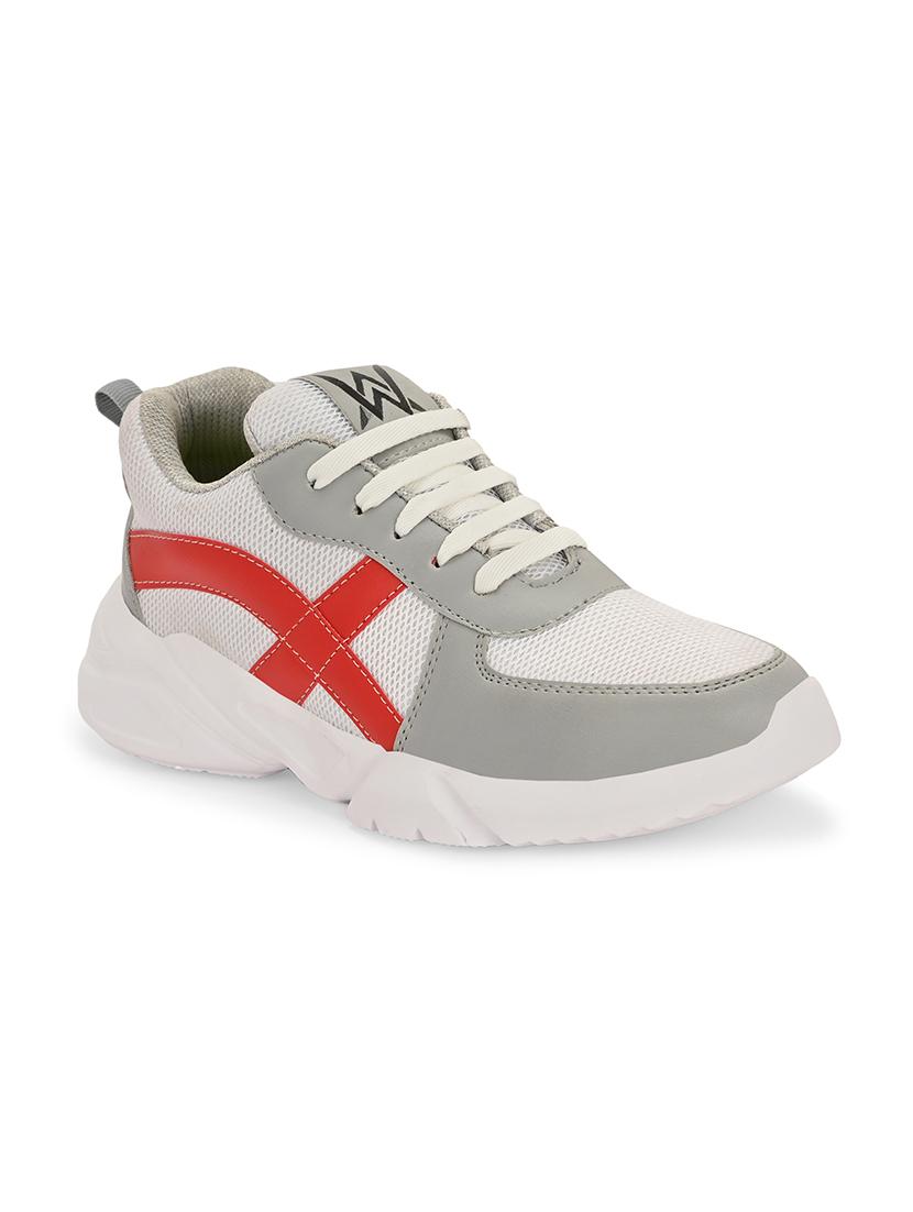 men grey color block running sport shoes - 21710335 - Standard Image - 2