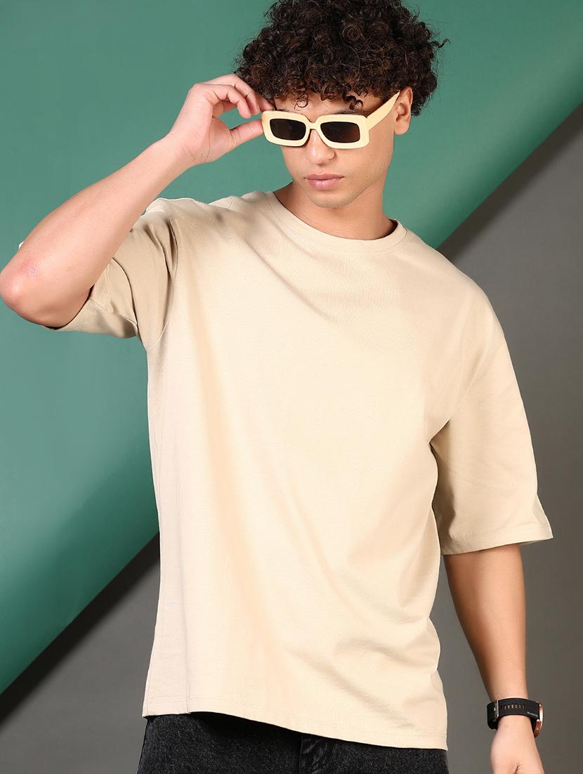 men solid short sleeves regular fit t-shirt - 21710708 - Zoom Image - 0