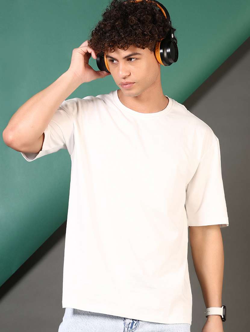 men solid short sleeves loose fit t-shirt - 21710709 -  Zoom Image - 0