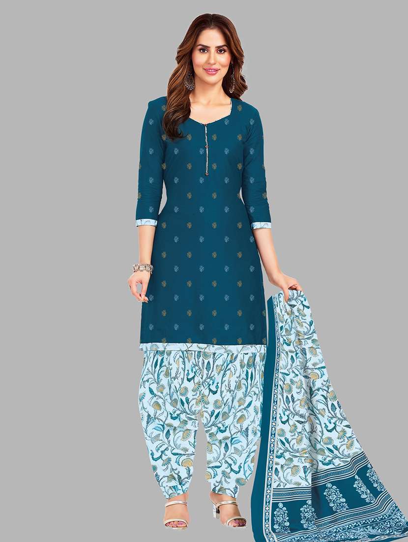 women printed 3-piece unstitched dress material