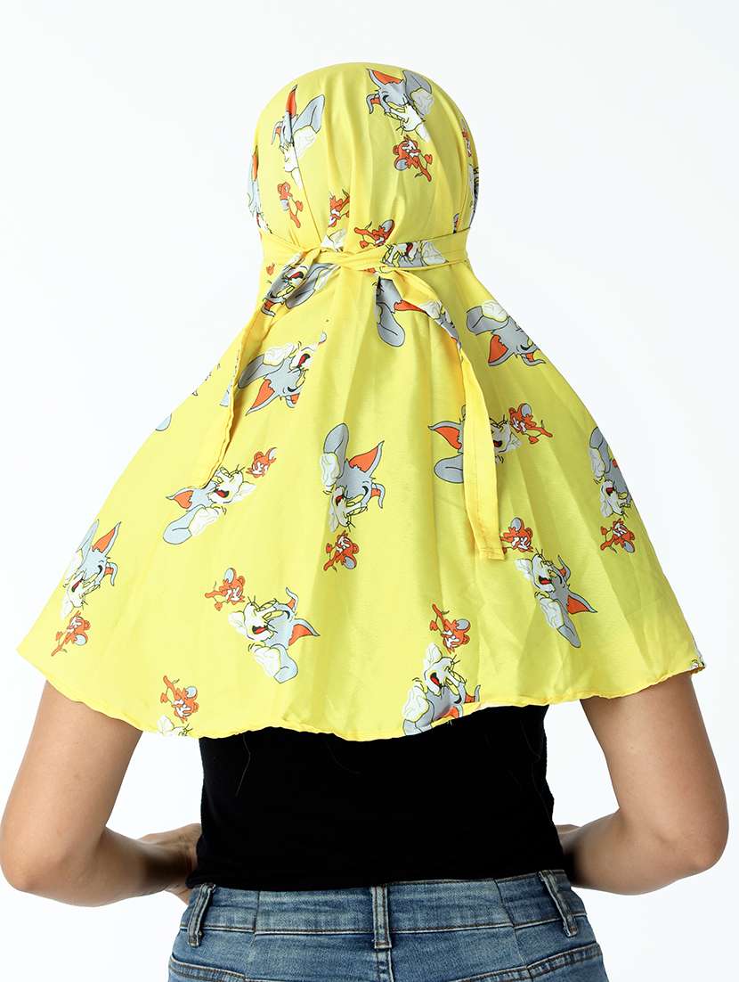 women printed cap scarf - 21710819 -  Standard Image - 2
