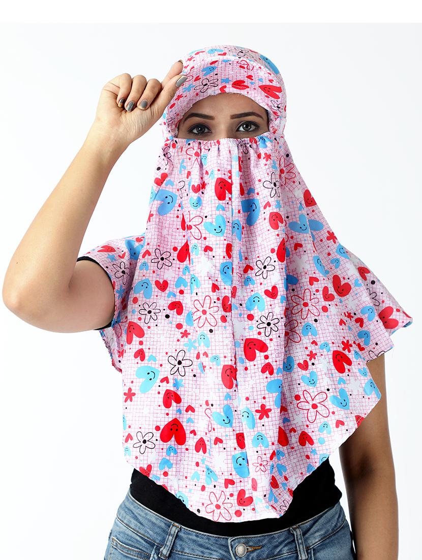 women printed cap scarf - 21710829 - Zoom Image - 0