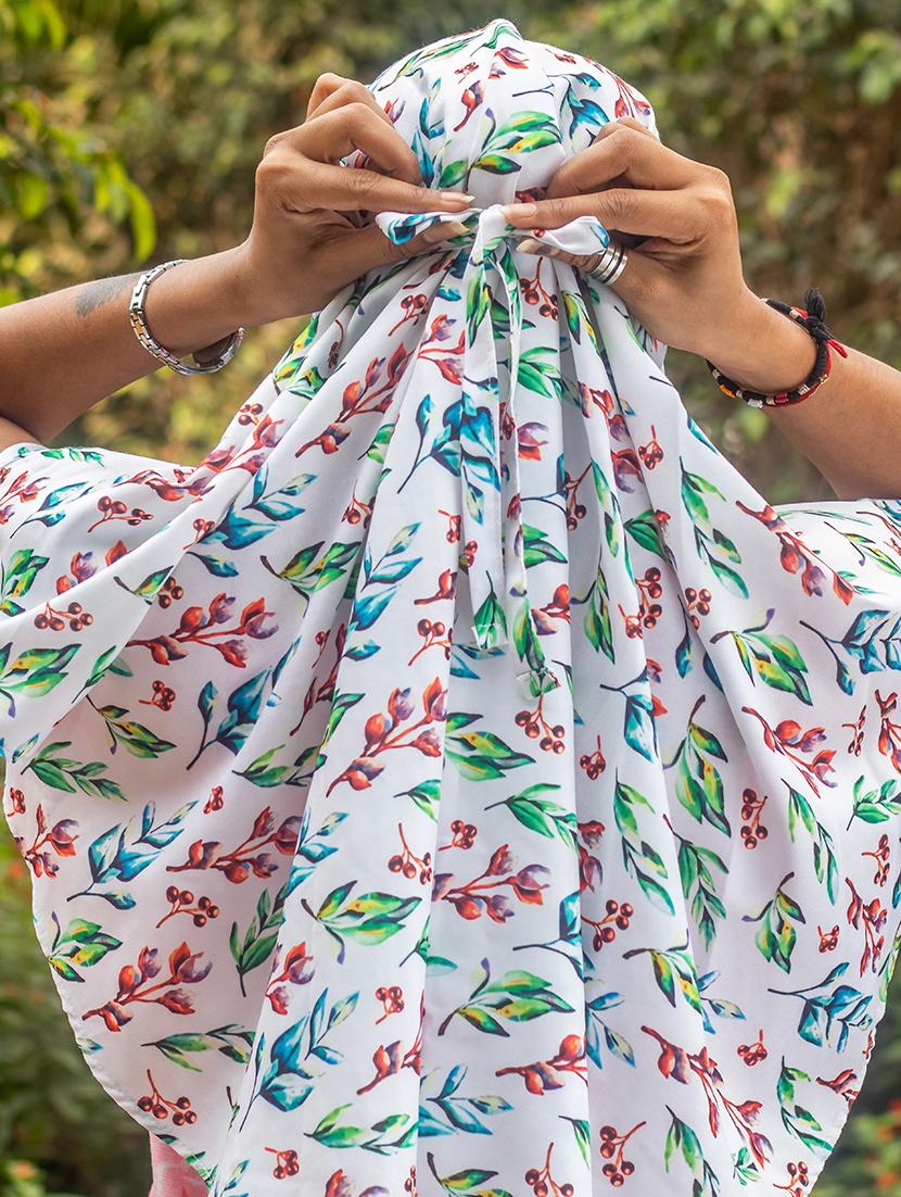 women printed cap scarf - 21710831 - Standard Image - 2
