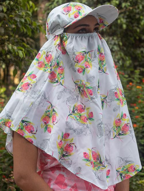 women printed cap scarf - 21710834 - Standard Image - 0