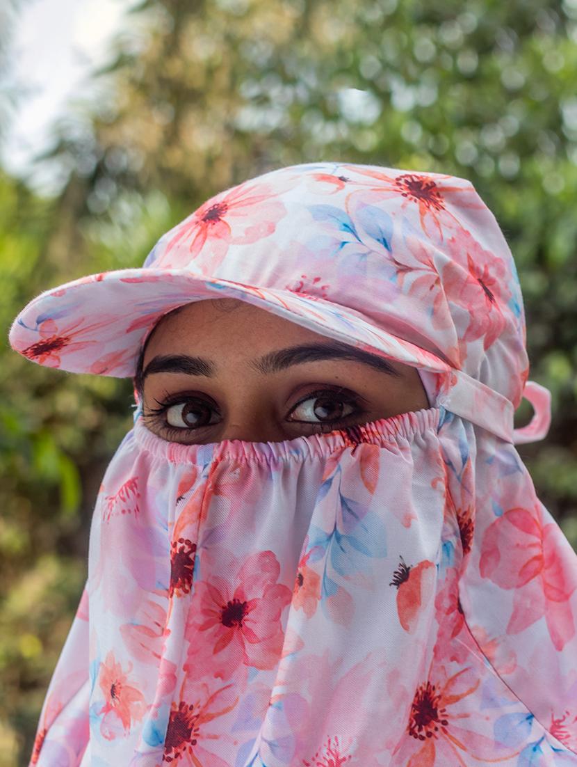 women printed cap scarf - 21710836 - Standard Image - 2