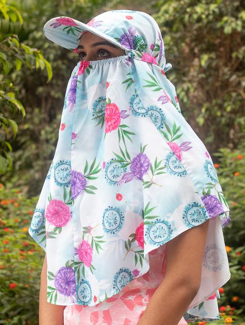 women printed cap scarf - 21710837 - Standard Image - 0