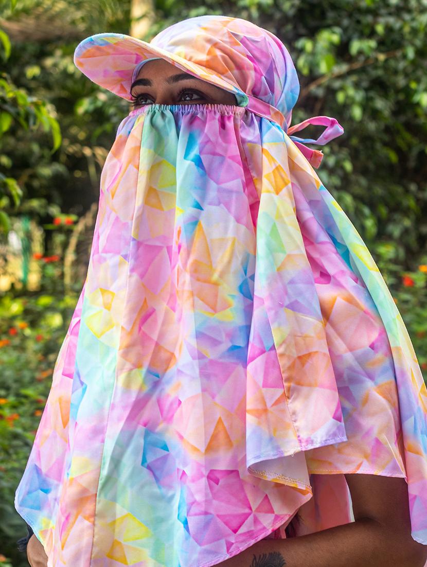 women printed cap scarf - 21710838 - Zoom Image - 0