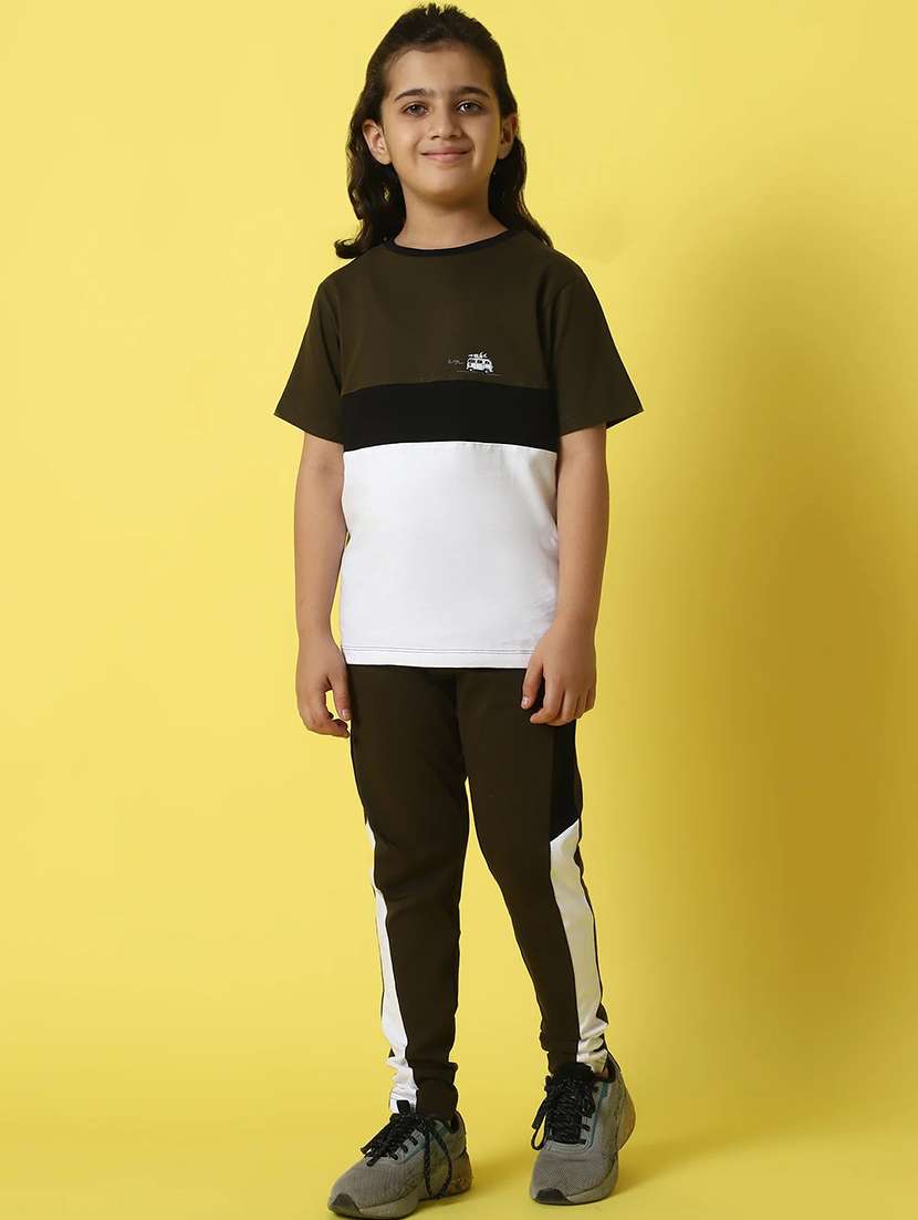 boys color block short sleeve t-shirt