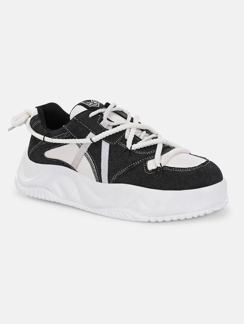 men black lace up casual shoes - 21710953 - Standard Image - 0