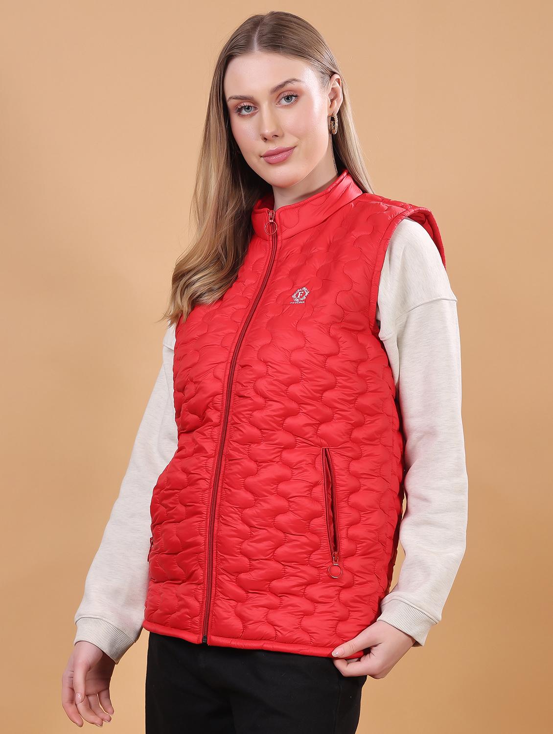 women sleeveless solid quilted jacket - 21710985 - Standard Image - 2