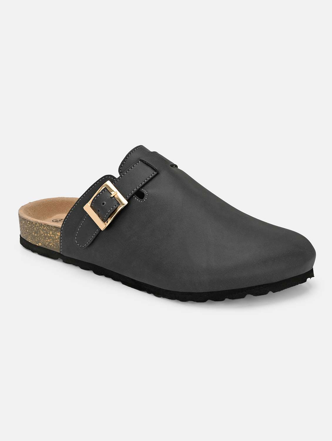 men solid slip on mules