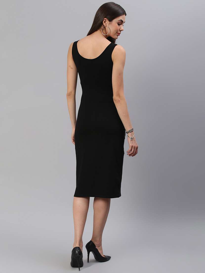women solid sleeveless bodycon dress - 21711102 -  Standard Image - 2