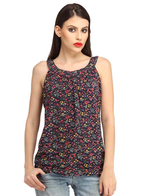 women printed round neck regular top - 21711179 - Standard Image - 0