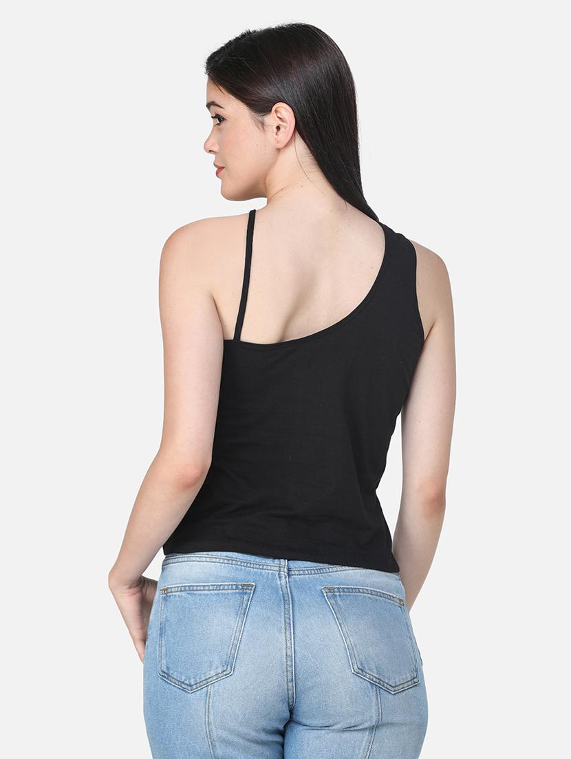 women solid asymmetric neck regular top - 21711452 - Standard Image - 2