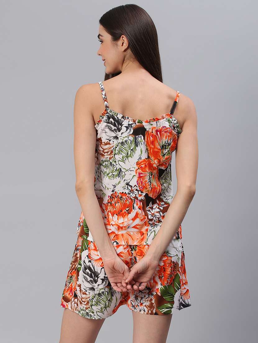 women printed nightwear shorts set - 21711494 -  Standard Image - 2