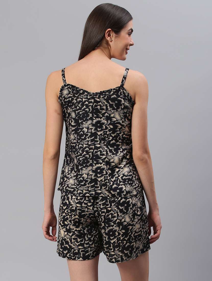 women printed nightwear shorts set - 21711512 -  Standard Image - 2