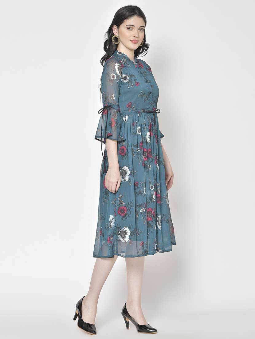 women floral fit & flare dress - 21711608 -  Standard Image - 2