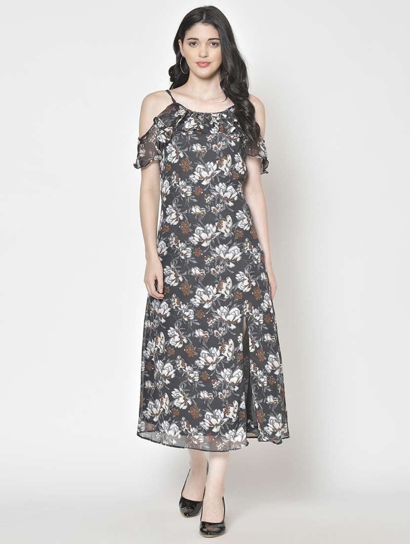 women printed a-line dress
