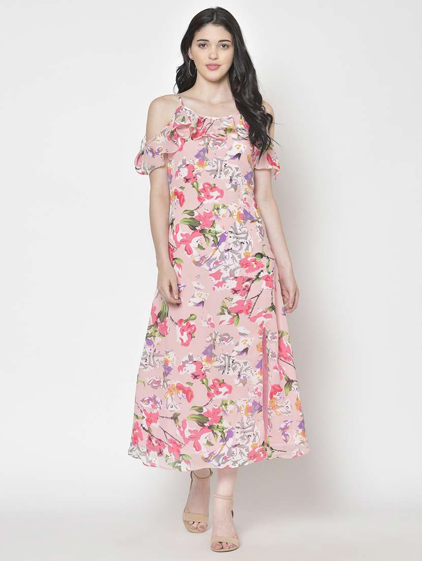 women printed a-line dress