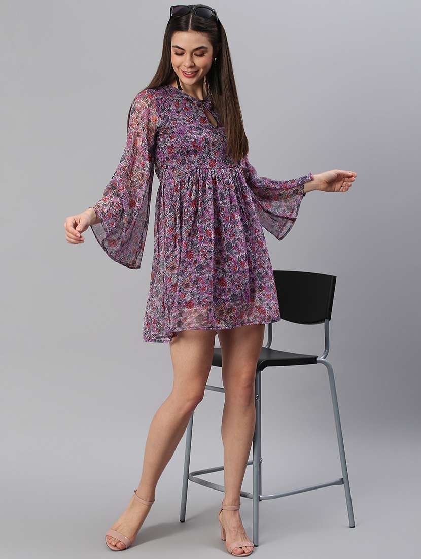 women floral print a-line dress - 21711618 -  Standard Image - 2