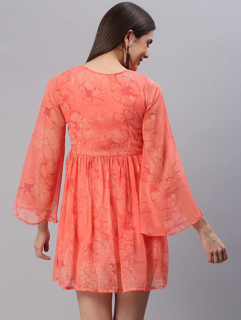 women floral print a-line dress - 21711619 -  Standard Image - 2