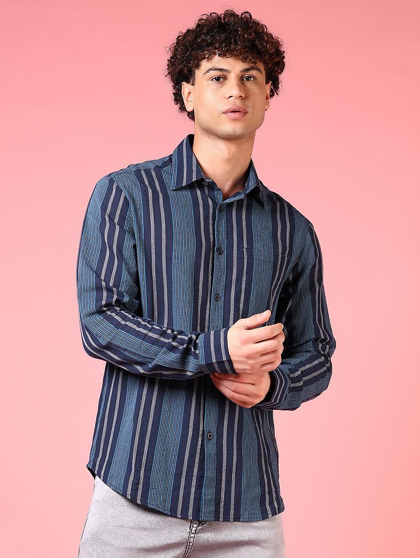 men printed collared long sleeves casual shirt - 21711710 - Zoom Image - 0