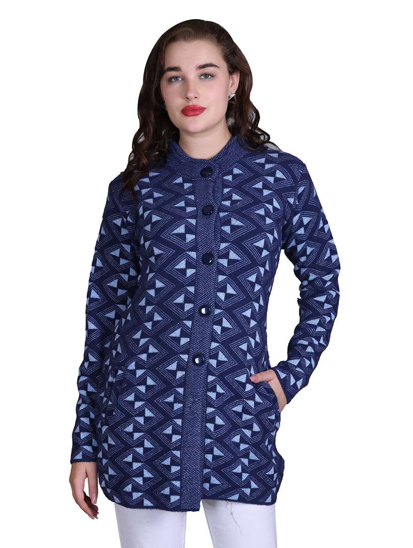 women self design long line coatigan - 21711810 - Zoom Image - 0