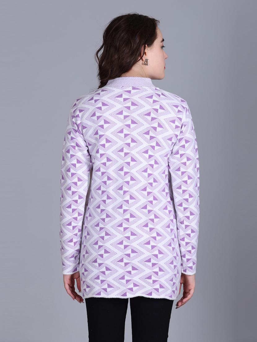 women self design long line coatigan - 21711811 - Standard Image - 2