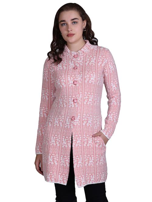 women self design long line coatigan - 21711812 -  Standard Image - 0