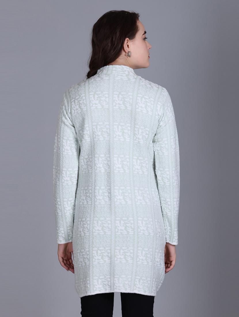 women self design long line coatigan - 21711813 - Standard Image - 2