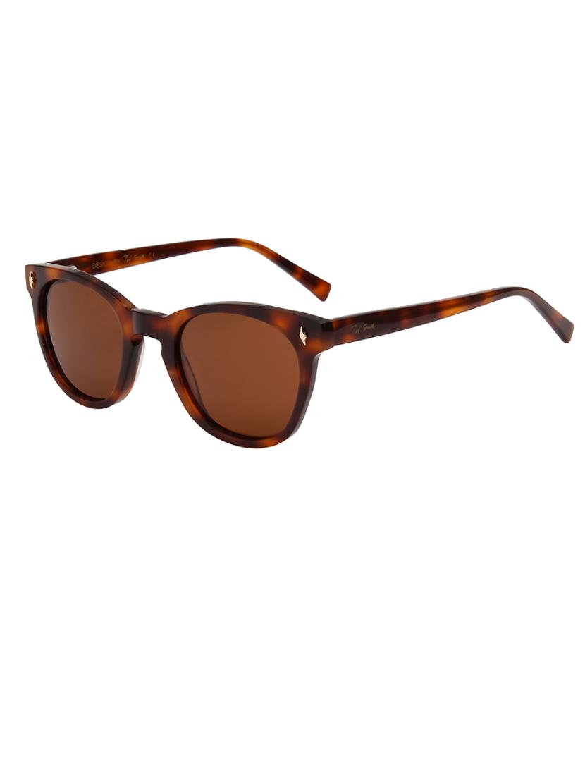 ted-smith unisex brown premium italian acetate sunglasses with polarized lenses for men & women - 21711816 - Standard Image - 2