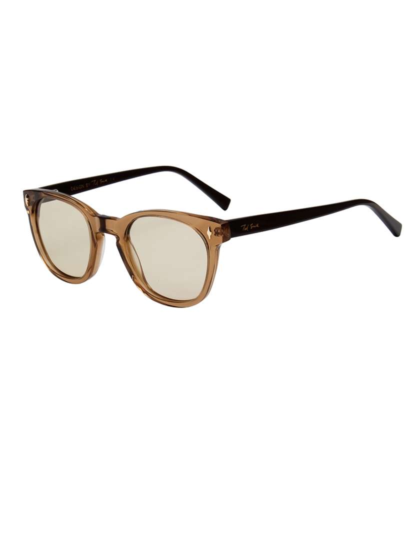 ted-smith unisex light brown premium italian acetate sunglasses with  polarized lenses for men & women - 21711817 -  Standard Image - 2