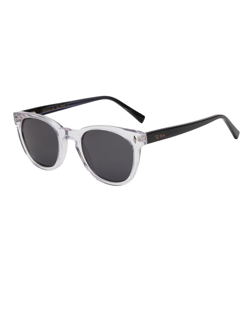 ted-smith unisex black premium italian acetate sunglasses with polarized lenses for men & women - 21711820 - Standard Image - 2