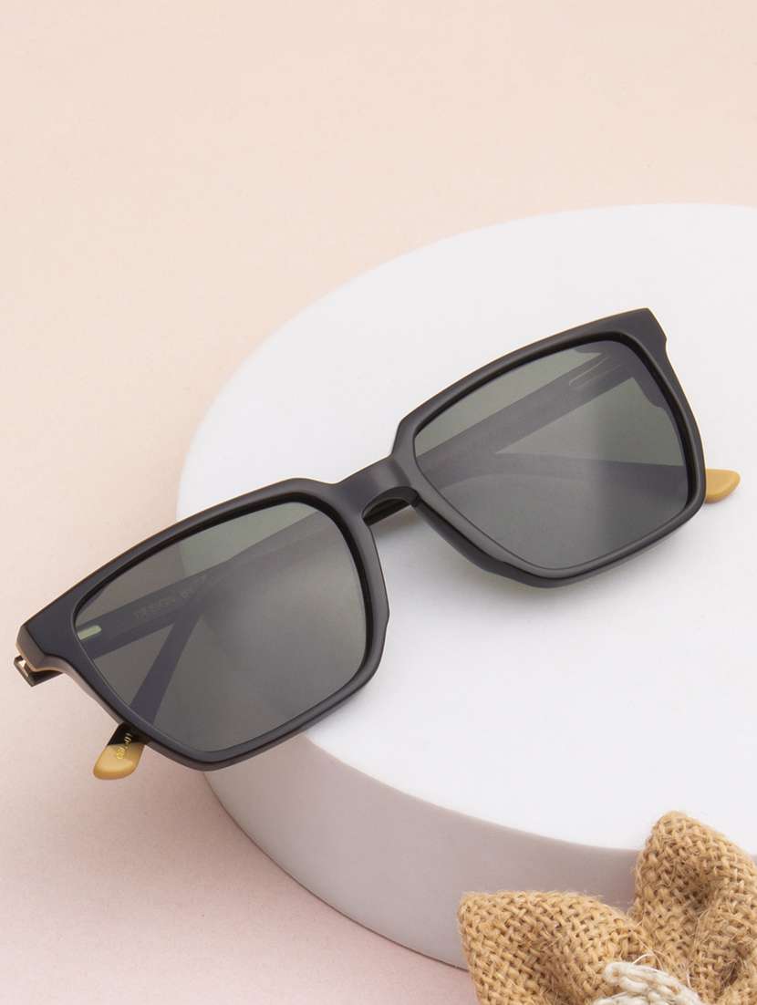 ted-smith unisex green premium italian acetate sunglasses with  polarized lenses for men & women