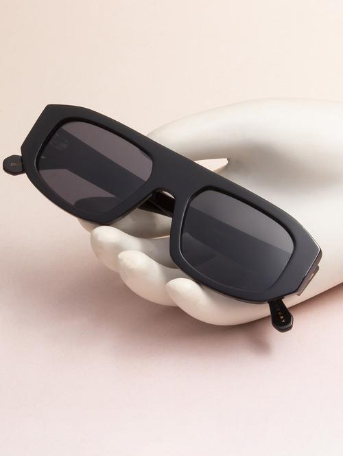 ted-smith unisex black premium italian acetate sunglasses with  polarized lenses for men & women - 21711826 -  Standard Image - 0