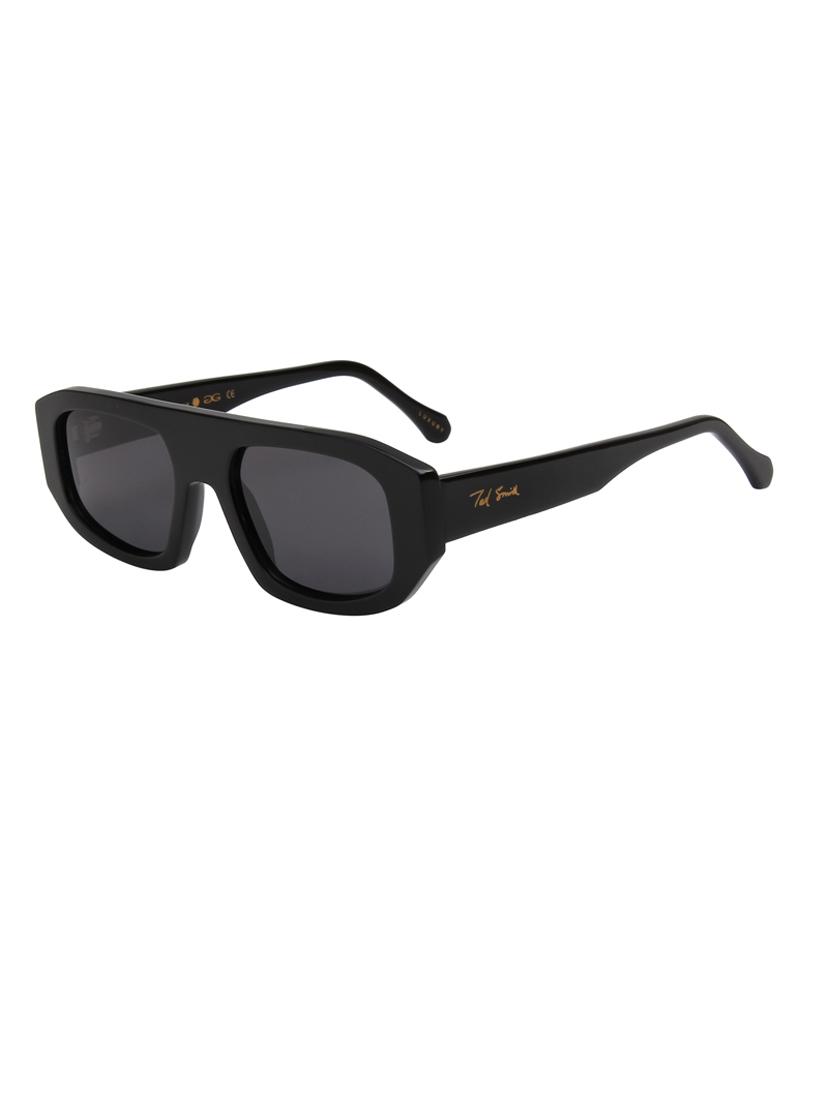 ted-smith unisex black premium italian acetate sunglasses with polarized lenses for men & women - 21711826 - Standard Image - 2