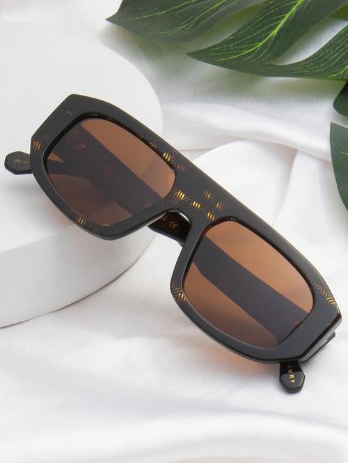 ted-smith unisex brown premium italian acetate sunglasses with  polarized lenses for men & women - 21711830 -  Standard Image - 0