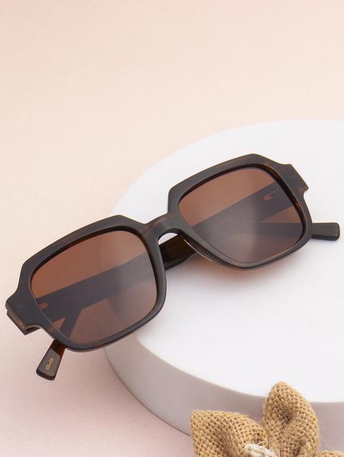 ted-smith unisex brown premium italian acetate sunglasses with polarized lenses for men & women - 21711839 - Standard Image - 0