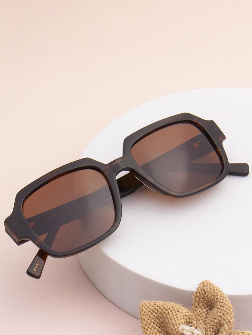 ted-smith unisex brown premium italian acetate sunglasses with polarized lenses for men & women - 21711839 - Zoom Image - 0