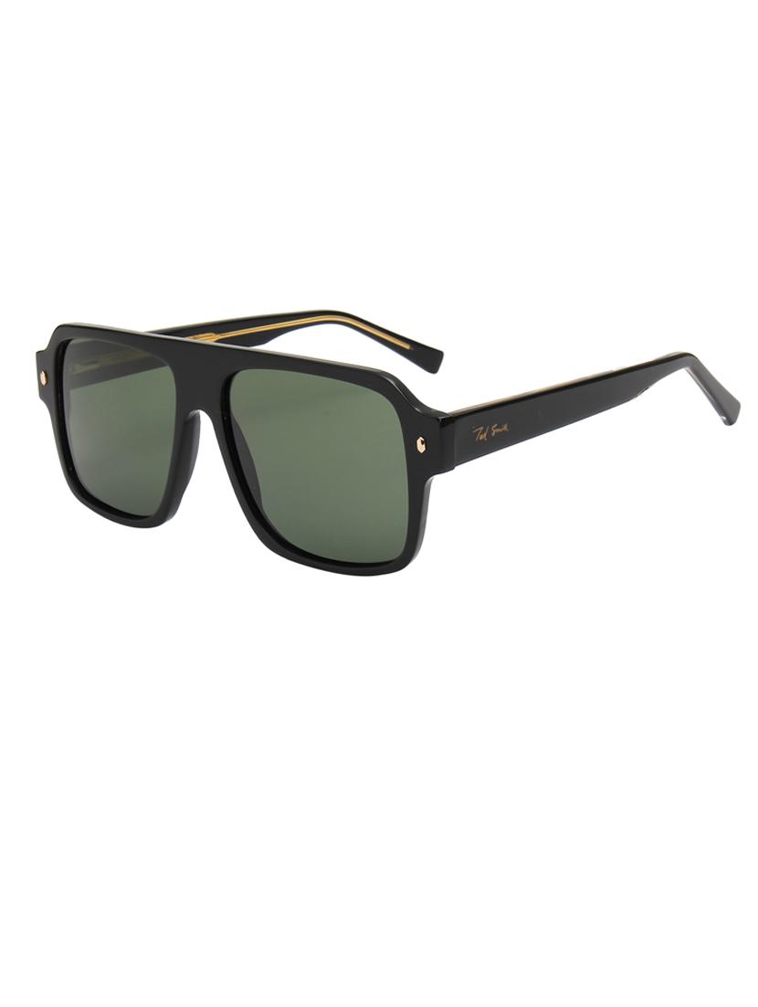 ted-smith unisex green premium italian acetate sunglasses with polarized lenses for men & women - 21711844 - Standard Image - 2