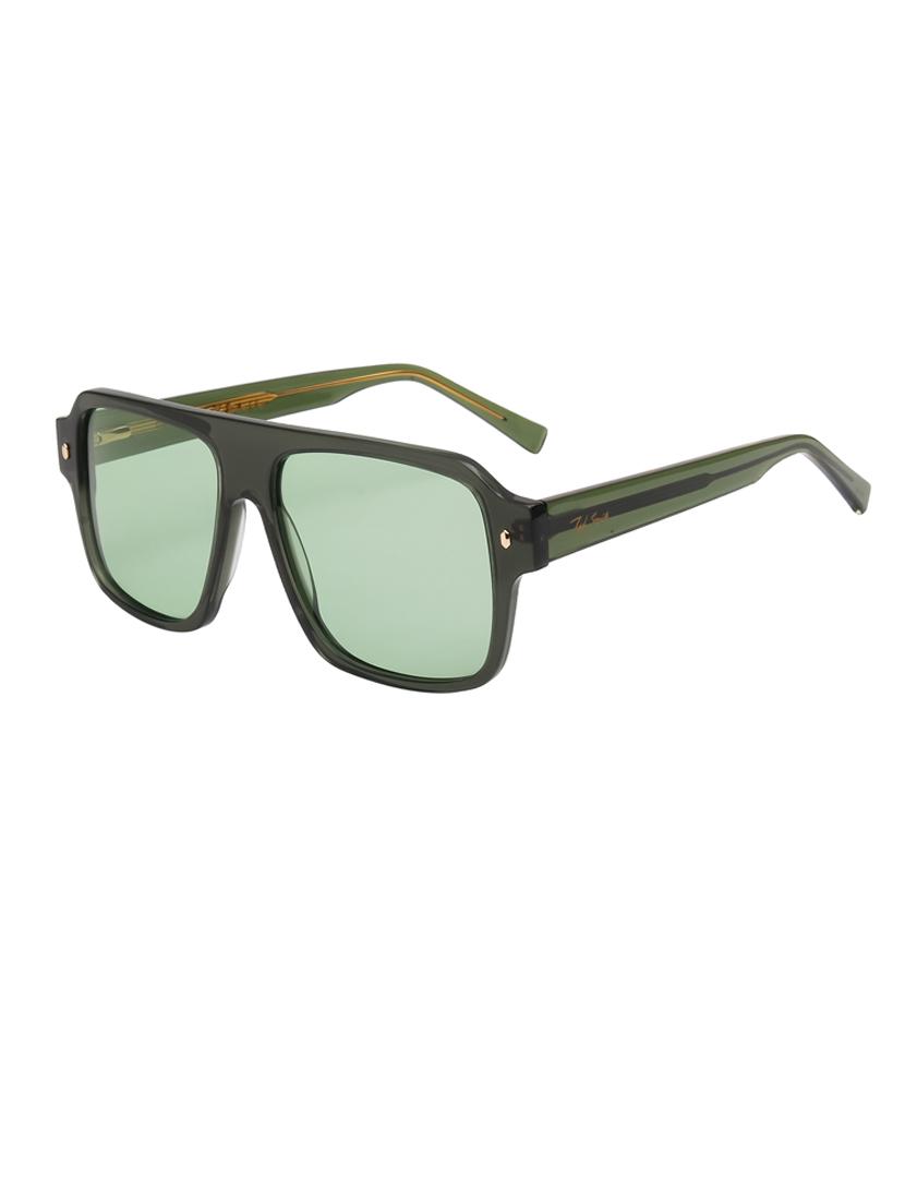 ted-smith unisex green premium italian acetate sunglasses with polarized lenses for men & women - 21711847 - Standard Image - 2