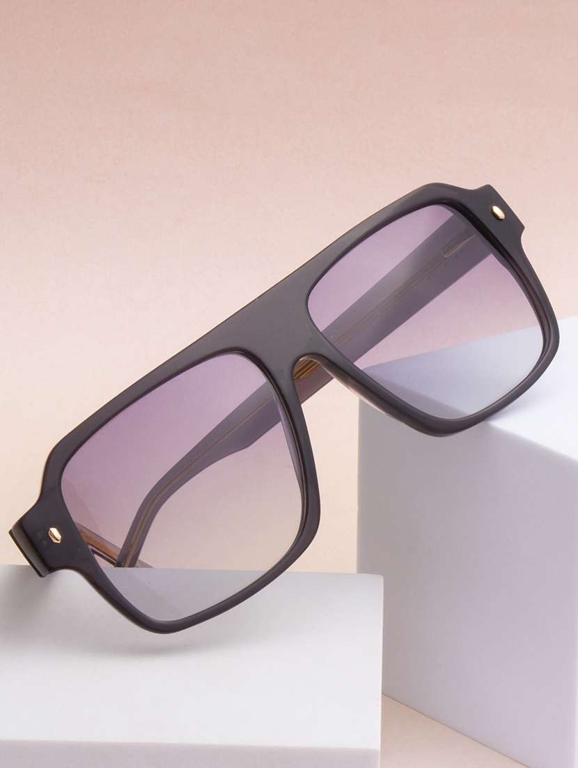 ted-smith unisex grey graded premium italian acetate sunglasses with  polarized lenses for men & women