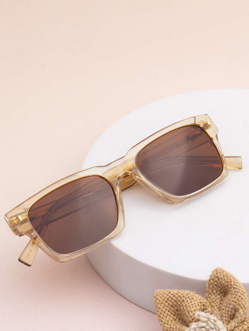 ted-smith unisex brown premium italian acetate sunglasses with  polarized lenses for men & women