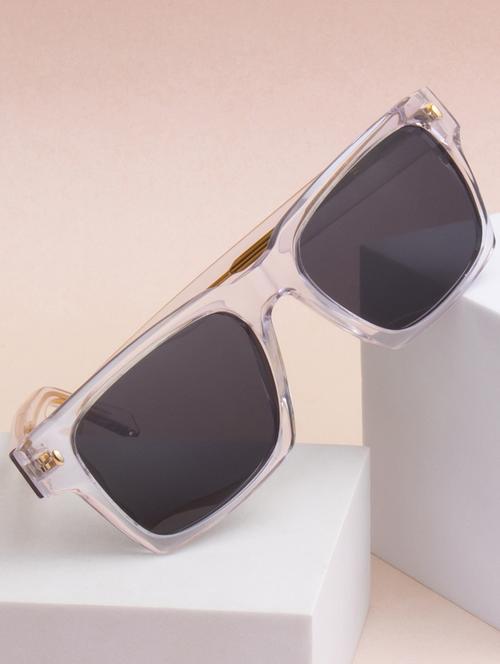 ted-smith unisex black premium italian acetate sunglasses with polarized lenses for men & women - 21711861 - Standard Image - 0