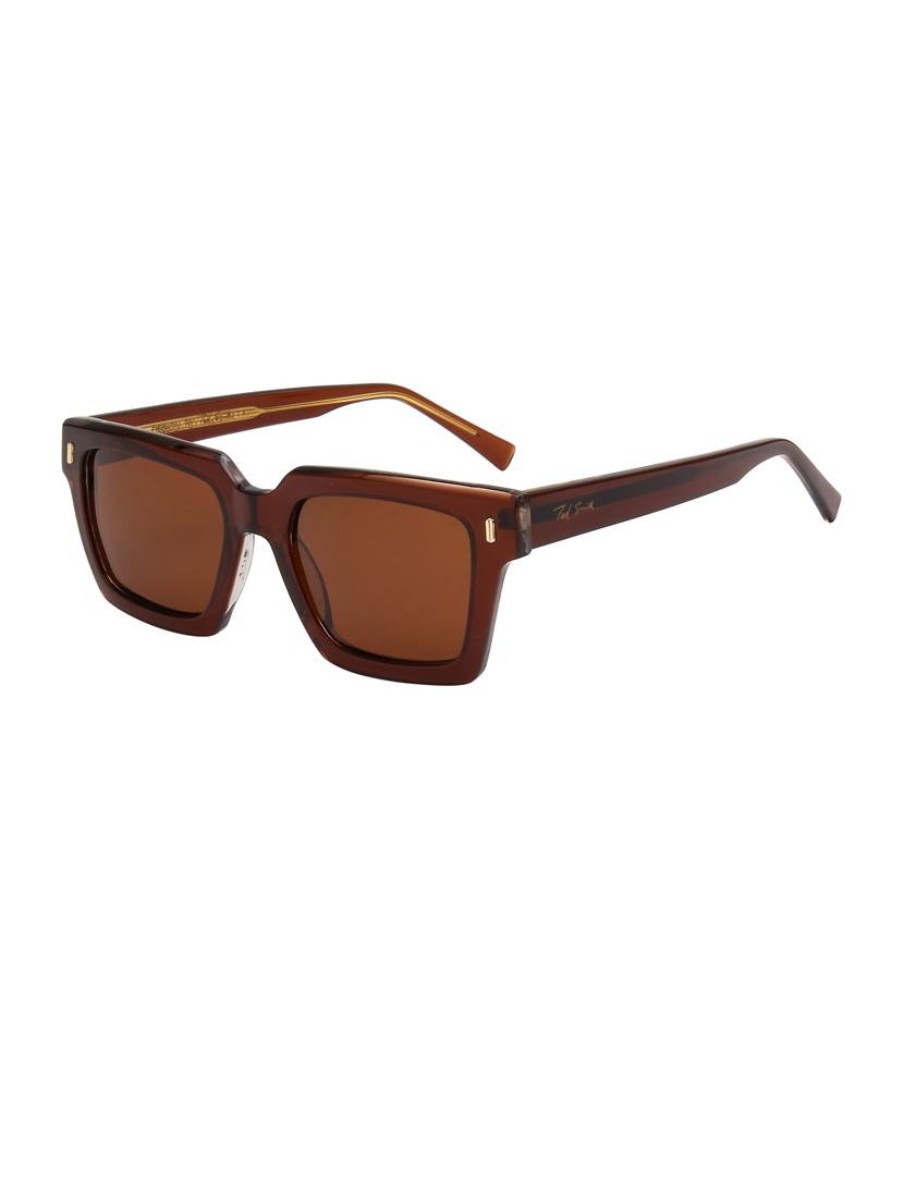 ted-smith unisex brown premium italian acetate sunglasses with polarized lenses for men & women - 21711865 - Standard Image - 2