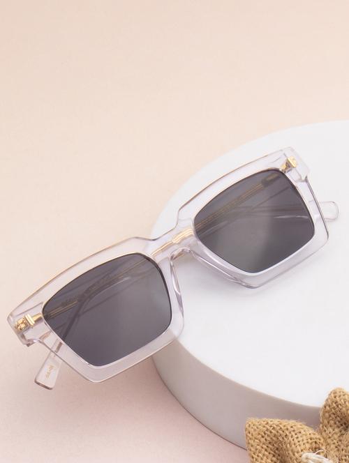 ted-smith unisex black premium italian acetate sunglasses with polarized lenses for men & women - 21711867 - Standard Image - 0
