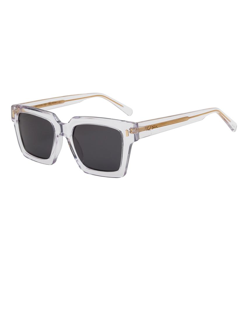 ted-smith unisex black premium italian acetate sunglasses with polarized lenses for men & women - 21711867 - Standard Image - 2