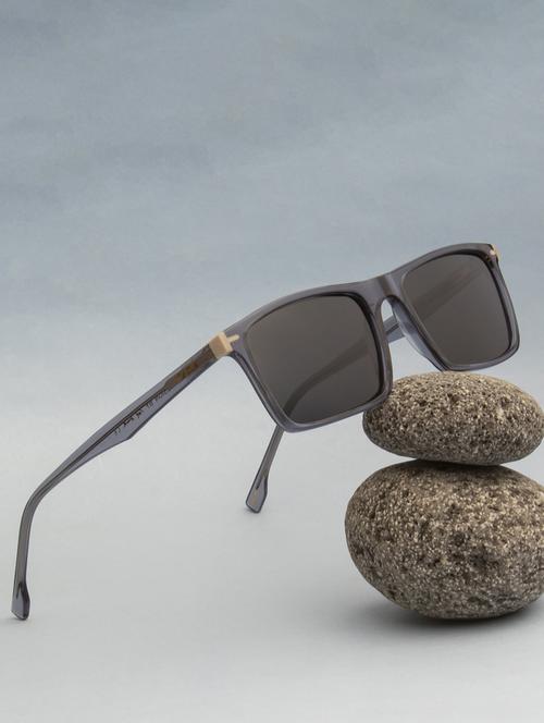 ted-smith unisex black premium italian acetate sunglasses with polarized lenses for men & women - 21711875 - Standard Image - 0