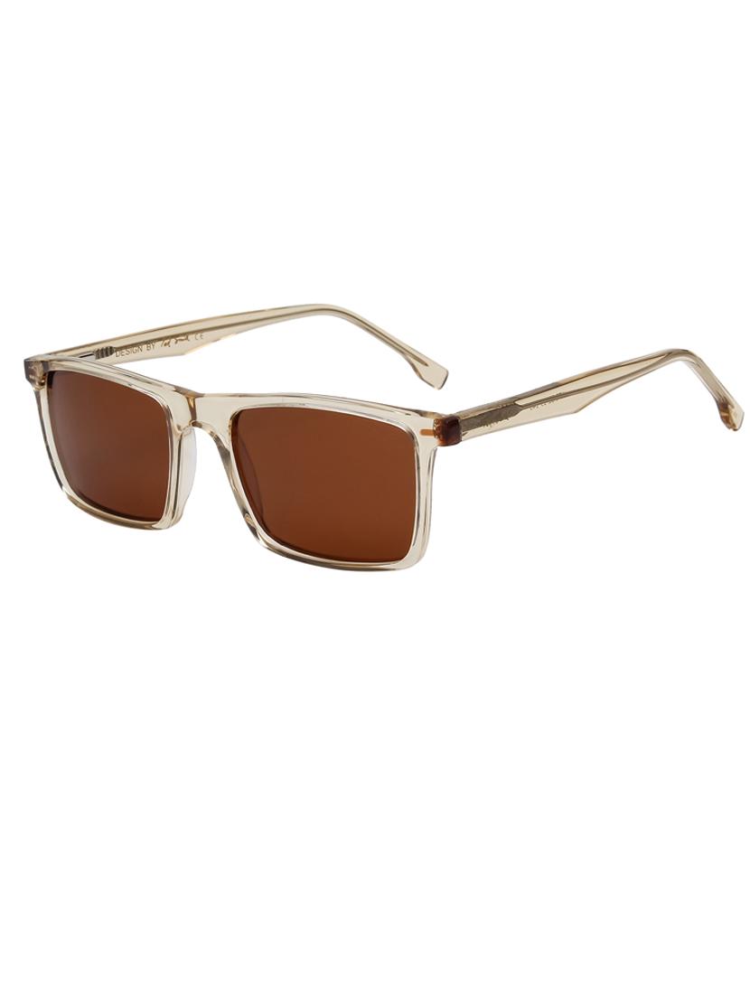 ted-smith unisex brown premium italian acetate sunglasses with polarized lenses for men & women - 21711876 - Standard Image - 2
