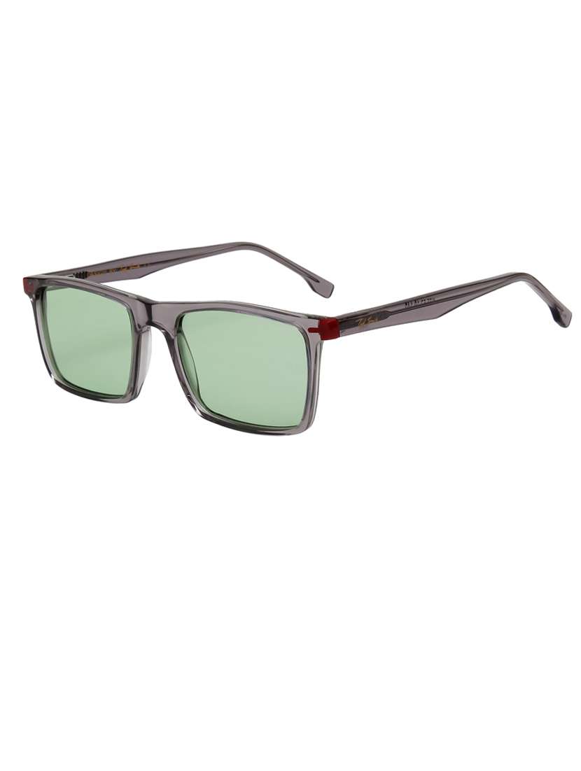 ted-smith unisex green premium italian acetate sunglasses with  polarized lenses for men & women - 21711877 -  Standard Image - 2
